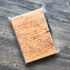 Leather Bound Journal with Italian Script Design